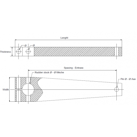 PALONNIER DE BARRE ALUMINIUM STANDARD  A CONFIGURER