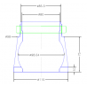 BOITIER BAS JP101407 PETP POUR ROTULE DIAM.98EXT