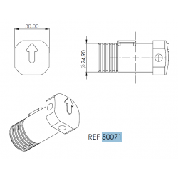 VERROU PLASTIQUE POUR AXE Ø 10 C350