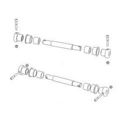 AXE LISSE D12 (15/32) + VERROUS INOX C350-C420-C430-R420/430