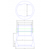 BOITIER BAS JP101406 PETP POUR ROTULE DIAM.86EXT