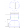 BOITIER BAS JP101405 PETP POUR ROTULE DIAM.75EXT