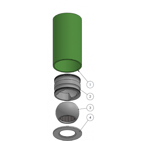 PALIER BAS COMPLET AVEC ROTULE Ø 60 A AIGUILLES + GRP TUBE Ø 110