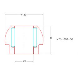 ROTULE A ROULEAUX Ø 58 JM75-360-58