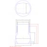 BOITIER BAS JP101409-170ST PETP POUR ROTULE DIAM.125EXT