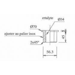 PALIER ERTALYTE DE SUPPORT INOX FAUSSE MECHE