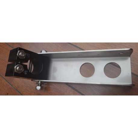 BLACK ALUMINIUM TILLER HEAD FITTING Ø 40MM + HELMET