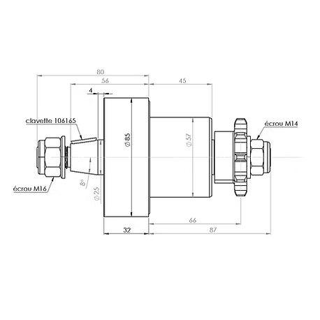 SPORT'AL BULKHEAD STEERER - 5/8''
