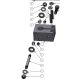 BLACK ALUMINIUM TILLER HEAD FITTING