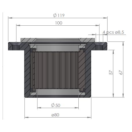 COMPLETE TOP BEARING 42000 SERIE DIAM.88 (Dupliqué)