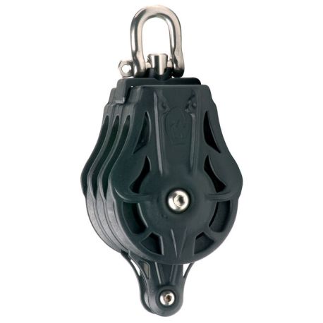 TRIPLE PLAIN BEARING BLOCK SHEAVE DIAM.55 SWIVEL HEAD AND BECKET