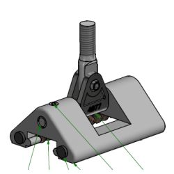 CHARIOT DE LATTE POUR RAIL DE BOME 25MM