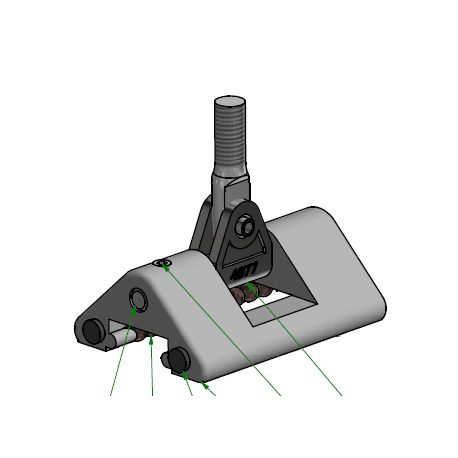 CHARIOT DE LATTE POUR RAIL DE BOME 25MM